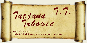 Tatjana Trbović vizit kartica